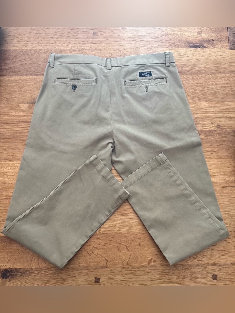 Banana Republic Fulton Skinny Chino Khaki Stretch Flat Front Pants 35x32 Men’s - Picture 6 of 6